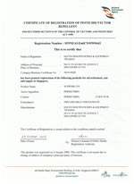 NEA Registration Cert - Supremo 250EC