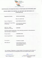 NEA Registration Certificate Temephos Tech